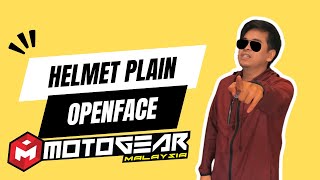 HELMET OPENFACE PLAIN DESIGN DI MOTOGEAR MALAYSIA