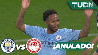 ¡ANULADO! ¡Sterling fuera de lugar! | Man City 1-0 Olympiacos | Champions League 2020/21-J3 | TUDN