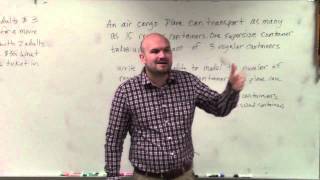 ALG2 Unit 1 How to write the inequality from a word problem