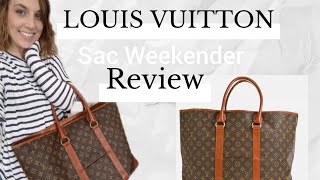 Louis Vuitton vintage sac weekender review (large tote ) #lv #bagreview #louisvuittonbag