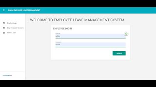 Employee Leave Management System in PHP/MySql with Free Full Source Code | Leave Management System