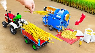 Diy tractor making mini threshing machine most modern technology | New agricultural machine