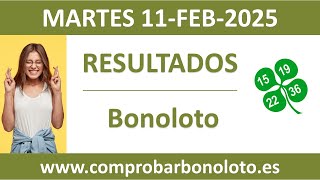 Resultado del sorteo Bonoloto del martes 11 de febrero de 2025