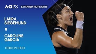 Laura Siegemund v Caroline Garcia Extended Highlights | Australian Open 2023 Third Round