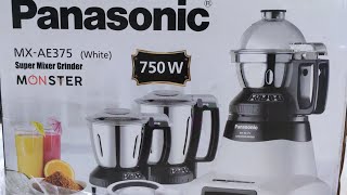 Panasonic MX-AE375 Super mixer grinder unboxing and packing.