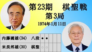 【将棋】名局のAI解析　 第二十三期棋聖戦五番勝負第三局　内藤國雄VS米長邦雄　相居飛車(相掛かり)（主催：産経新聞社、日本将棋連盟）