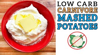 VIRAL Carnivore Mashed "Potatoes" 🥔 NO CAULIFLOWER Keto Faux-tato Recipe!