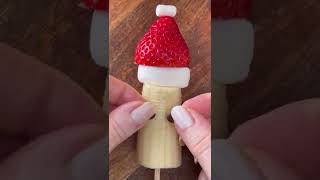 Christmas fruity banana strawberry Santa - foodiebeats tiktok viral video - diy fun for kids