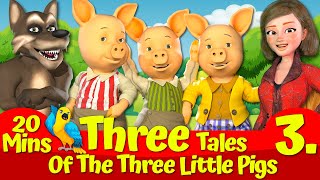 Three Tales Of The Three Little Pigs And The Big Bad Wolf | Kids Stories & Songs For Children