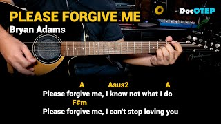 Please Forgive Me - Bryan Adams (Easy Guitar Chords Tutorial with Lyrics)
