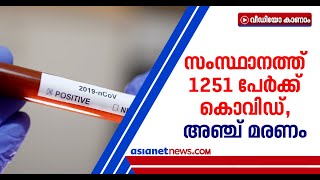 സംസ്ഥാനത്ത് ഇന്ന് 1251 പേ‍ര്‍ക്ക് കൂടി കൊവിഡ്, 814 പേർക്ക് രോഗമുക്തി | Covid-19 in Kerala