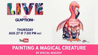 LET’S DRAW & PAINT A WATERCOLOR MAGICAL CREATURE (Special Request) - Real Time Tutorial