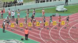 H29　千葉県高校総体　女子100m　準決勝2組