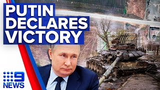 Putin declares victory in Mariupol but refuses to storm steel plant | 9 News Australia