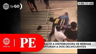 Policía frustra asalto a distribuidora de bebidas y captura a dos delincuentes | Primera Edición