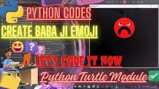 Drawing a Smiley face using Python Turtle #pythonturtle #turtle