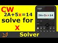 CASIO fx-991CW Solve for a variable in your own equation fx-570CW CLASSSWIZ Calculator