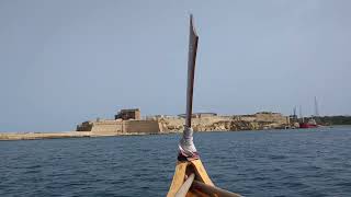 Maltese 'dgħajsa' or 'luzzu' cruise around the Grand Harbour 19/09/2023.