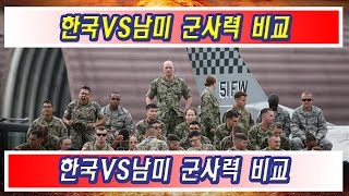 [속보] 한국VS남미(6개국) 군사력 비교 #HD