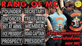 ยศตำแหน่งและแพทช์ภายใน MC Club : History Side of Rang and Patch of MC