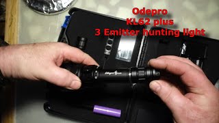 Odepro KL62 Plus, Three Emitter Hunting Flashlight White Green and IR Emitters