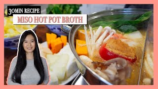 Simple MISO BROTH for hot pot (+Miso stuff tomato)