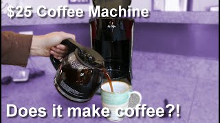A slightly satirical look at the Mr. Coffee SK13 12 Cup coffee machine.