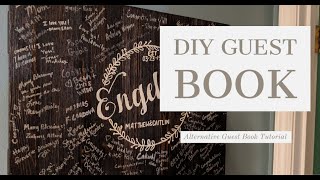 How To Make a Wooden Guest Book Sign || Alternative Guest Book