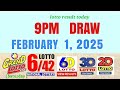 lotto result today 9pm draw february 1 2025 swertres ez2 pcso