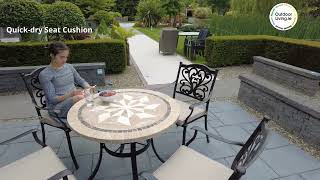 Dalkey 90cm table with 4 Hampshire Bronze Chairs