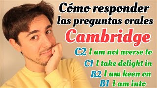 SPEAKING CAMBRIDGE PART I |B1 - B2 - C1- C2 |