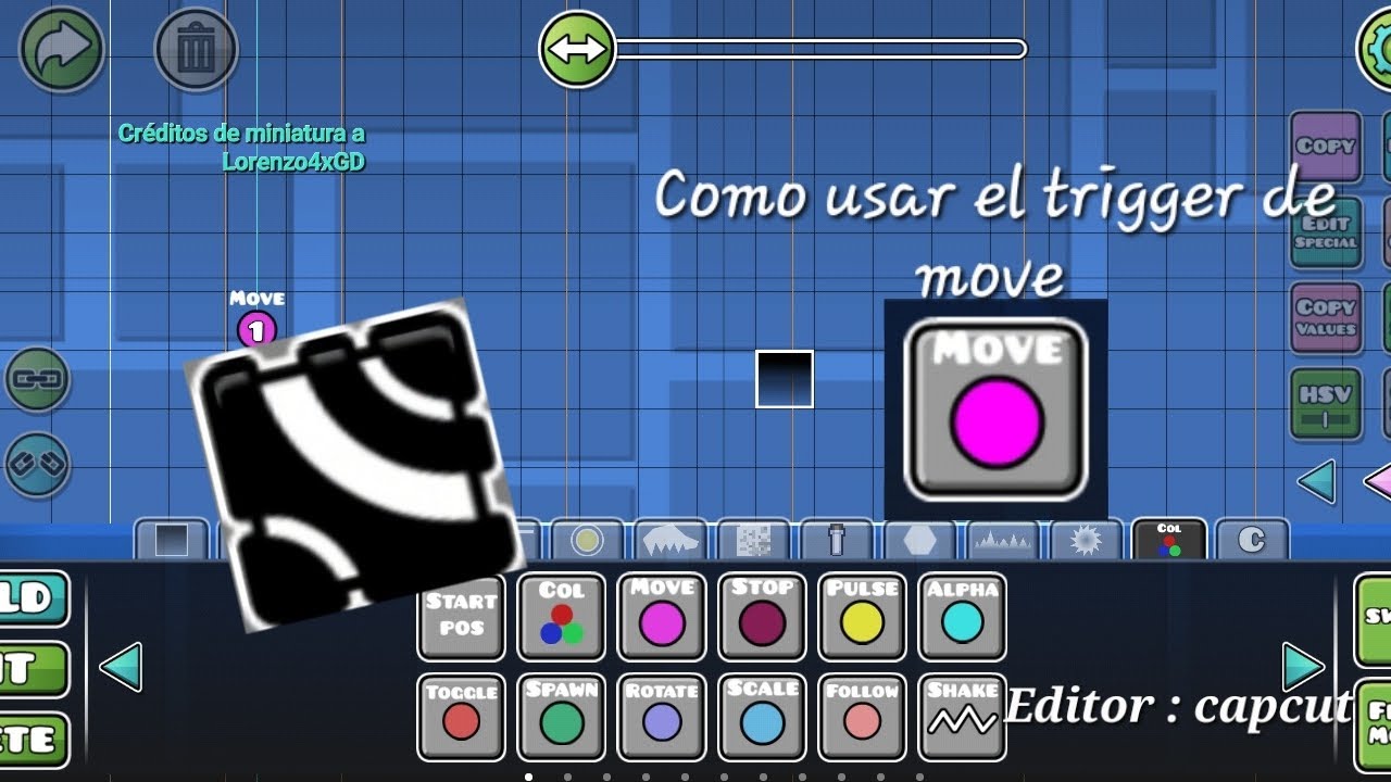 Como Usar El Trigger De Move Geometry Dash Youtube