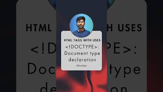 !DOCTYPE Html tag #html #css