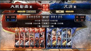 三国志大戦　区星暴虐開幕乙 vs 趙娥ワラ(愚鈍大水計)　Ver.1.1.0A　二品下位