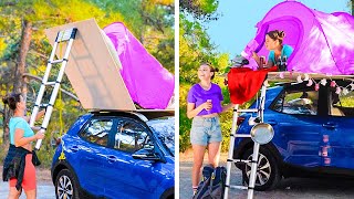 CAMP WITH A CAR! SMART IDEAS TO USE YOUR TRANSPORT IN A TRIP || AUTO CAMPING