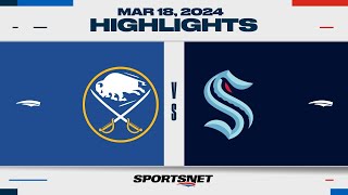 NHL Highlights | Kraken vs. Sabres, March 18, 2024