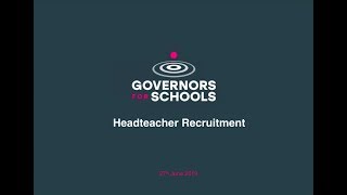 Webinar: Headteacher Recruitment