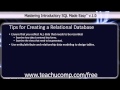 SQL Training - Structured Query Language Tutorial - Tips for Creating a Relational Database Lesson