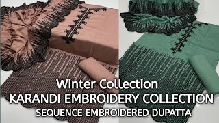 New Winter Collection KARANDI EMBROIDERY COLLECTION with 4 Colours || #sumanscollection