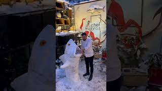 Kardan köpek balığı yaptım. SnowShark