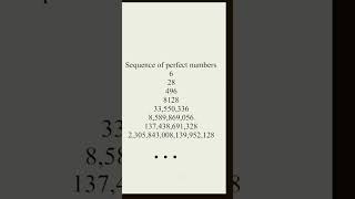Perfect Numbers