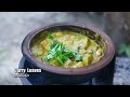 කැකිරි උයන රසම ක්‍රමය village style spicy yellow cucumber curry recipe kakiri curry..