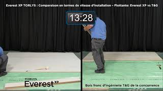 Everest XP TORLYS | Comparaison en termes de vitesse d’installation – Flottante  Everest XP vs T\u0026G