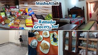 Ramadan Grocery haul || Deep cleaning of my Home || Divider cleaning is done ||