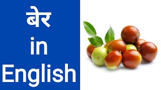 बेर In English | Ber Ko English Me Kya Kehete Hain | Fruit Name in English