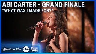 Abi Carter Reprises Her Audition Song "What Was I Made For?" At Grand Finale - American Idol 2024