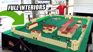 Huge LEGO Roman Fort with Amazing Full Building Interiors!