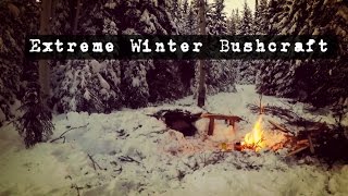 Extreme Cold Weather Bushcraft Shelter!