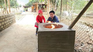 Build a new wood stove with bricks and cement/Stove to save firewood-XuanTruong