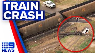 Train slams into truck in Hunter region | 9 News Australia
